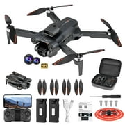 Anpro S1S Drone with 4K HD Camera for Adult, RC Quadcopter with High Speed Brushless Motor, Optical Flow Position, Hand Gesture Photography, Waypoint Fly, 2 Batteries, Black