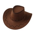 thumbnail image 4 of Liyamei Kids Cowboy Hat Western Cap, Wide Brim Sun Hat for Boys Girls, Oktoberfest Outfit Brown Size One Size, 4 of 5