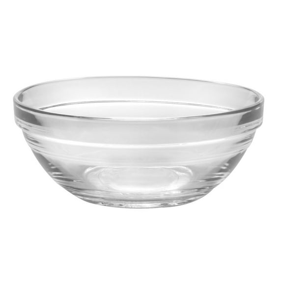 Duralex - Lys Stackable Clear Bowl 12 cm 4.5 inches, Set Of 6