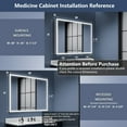 thumbnail image 2 of Rim 48" W x 36" H LED Lighted Bathroom Medicine Cabinets with Mirror - Recessed or Surface Options, 2 of 24