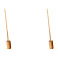 thumbnail image 4 of mmirethe Handmade Bamboo Spoon Water Dipper with Handle Spoon Ti Jiu Engraved wine mention 2Set, 4 of 6