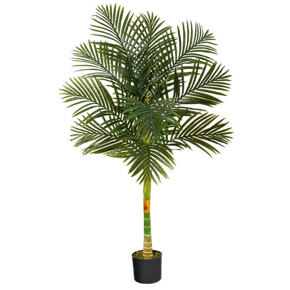 Nearly Natural 5' Single Stalk Golden Cane Artificial Palm Tree