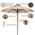 Classic Accessories Montlake Fadesafe 9' Round Bamboo Patio Umbrella