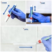 Tile Grout Pen White PECTRO Pack x 2 Grout Whitener with 4 Extra Nibs - Grout paint pen - Restore and Renew Grout Lines in Bathrooms & Kitchens - Waterproof Grout Reviver - Tile Grout Repair