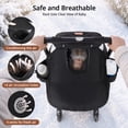 thumbnail image 6 of Baby Car Seat Cover, Caveen Infant Car Seat Canopy for Winter, with Storage Pocket,Transparent Viewing Window and Air Vents, Waterproof, Black, 6 of 11