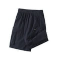 thumbnail image 2 of ZACPNCV Boys Shorts Elastic Waist Solid Color Wide Leg Knee Length Shorts for Kids Summer Sport Bermuda Shorts for Girls Navy 11-12 Years, 2 of 5