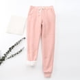 thumbnail image 4 of Summer Pants for Women Stretchy Pants for Women Work Dressy Womens with Pockets Womens Elastic Waist Mom Jean Sheer Casual Cute Fall Clothes Petite Casual Lined Pink L, 4 of 4