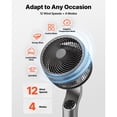 thumbnail image 2 of KFFKFF 9-Inch Pedestal Fan, 80° Oscillating Standing Floor Fan with Quite DC Motor, Remote Control, 9 Speeds & 4 Smart Modes, 24H Timer, Adjustable Height, for Home, Silver Gray, 2 of 9