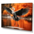 thumbnail image 2 of Designart "Orange Grey Heron beautyful Heron In Autumn I" Animals Canvas Print, 2 of 5