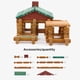 thumbnail image 2 of Juego De Troncos De Cabina De Madera De 90 Piezas Habilidad Manual Cultivo Construcción De Troncos Juguete Educación Temprana Granja Casa Construcción Juguetes Educativos Para Niños Noticed FN002549-00, 2 of 6