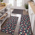 thumbnail image 2 of Dark Blue Christmas Santa and Gnome Pattern Kitchen Rugs Sets Of 3,Kitchen Runner Rugs Non Skid Washable,Decorative Kitchen Floor Mats for Kitchen,Sink,Laundry,17"x30"+ 17"x47" + 17"x59", 2 of 6