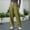 *Green, variant on Women's Stretch Faux Leather Straight Leg Pants,Trendy Baggy Pant With Button Green,Womens Plus XXL