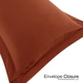 thumbnail image 5 of PiccoCasa 2 Packs Pillowcases Soft 1800 Microfiber Pillow Shams with No Zipper, King Rust, 5 of 8