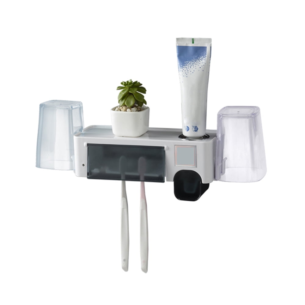 Toothbrush Holder Multifunctional No Drilling WallMounted SpaceSaving Toothbrush Hanger and