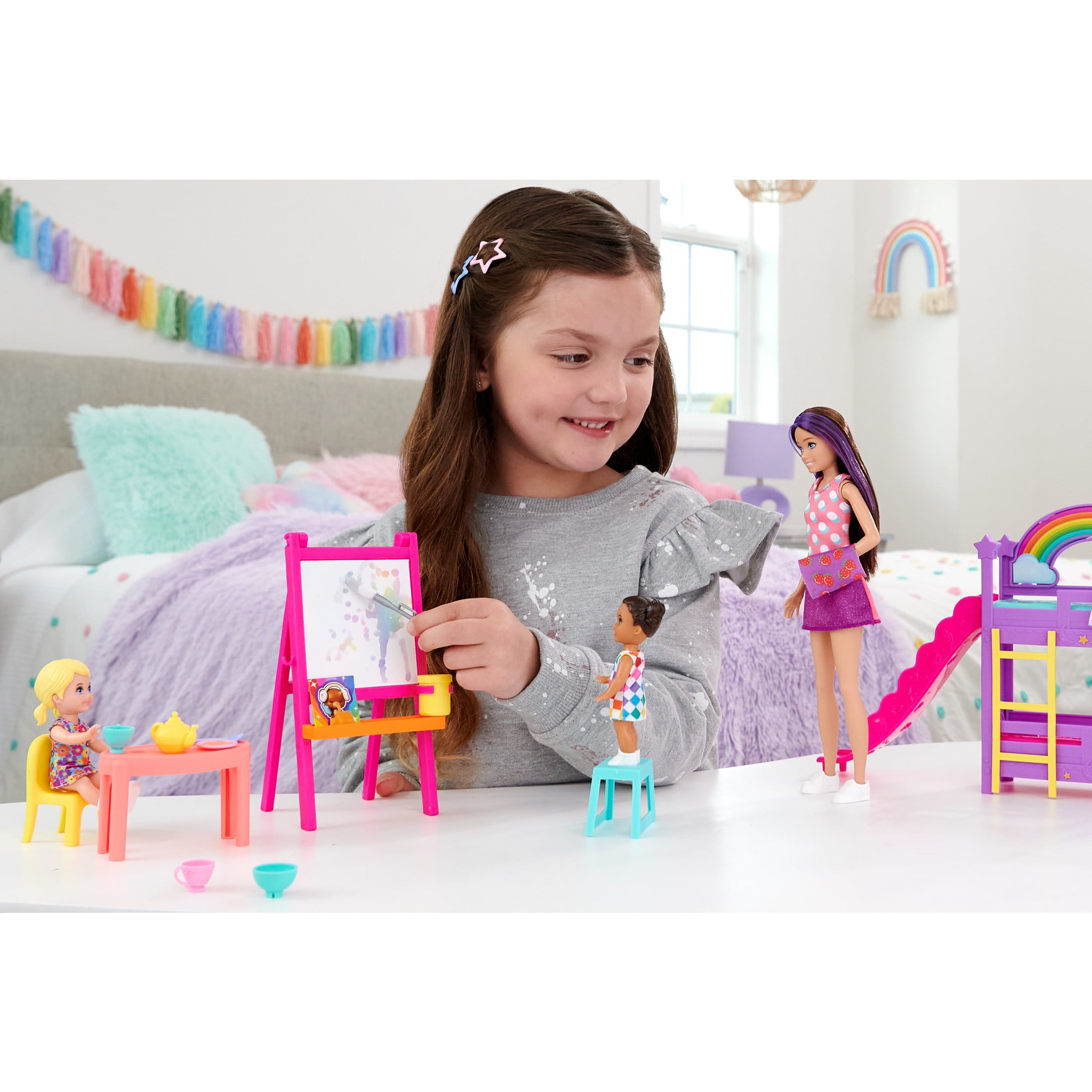 Barbie Skipper Babysitters Inc. Ultimate Daycare Playset with 3 Dolls Furniture 15 Accessories Walmart