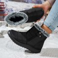 thumbnail image 5 of Insulated Winter Boots for Women with - Outdoor Footwear Zipper Closure Low Heel Cold Weather Trekking Shoes, 5 of 9
