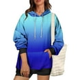thumbnail image 4 of Ashirexll Womens Hoodies, Oversized Hoodies for Women, Ladies' Fashion Gradient Color Loose Long Sleeve Hoodies Casual Sports Top, 4 of 7