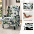 thumbnail image 6 of Fabric Push Back Recliner, Tina's Home Wide Armrest Wingback Wood Legs Living Room Theater Floral, 6 of 7