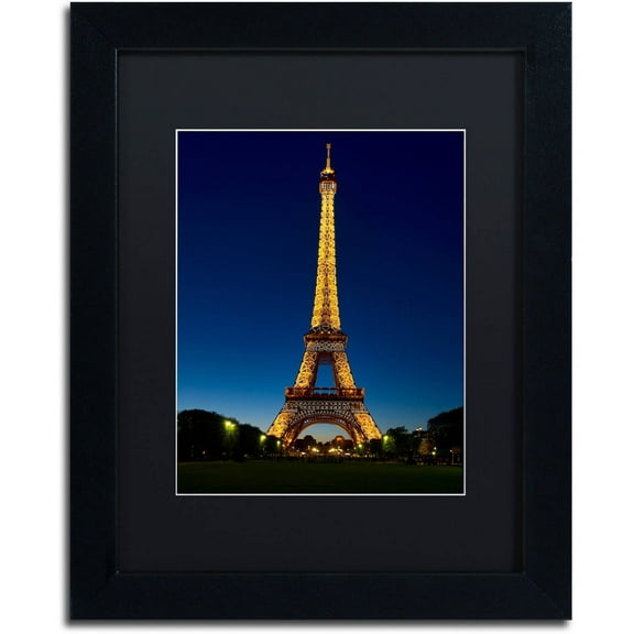 Trademark Fine Art "Evening Light Show" Canvas Art by Michael Blanchette Photography Black Matte, Black Frame