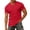Red, variant on Mens T-Shirts Summer Solid Casual V Neck Short Sleeve Basic Tops with Pocket Office Shirts