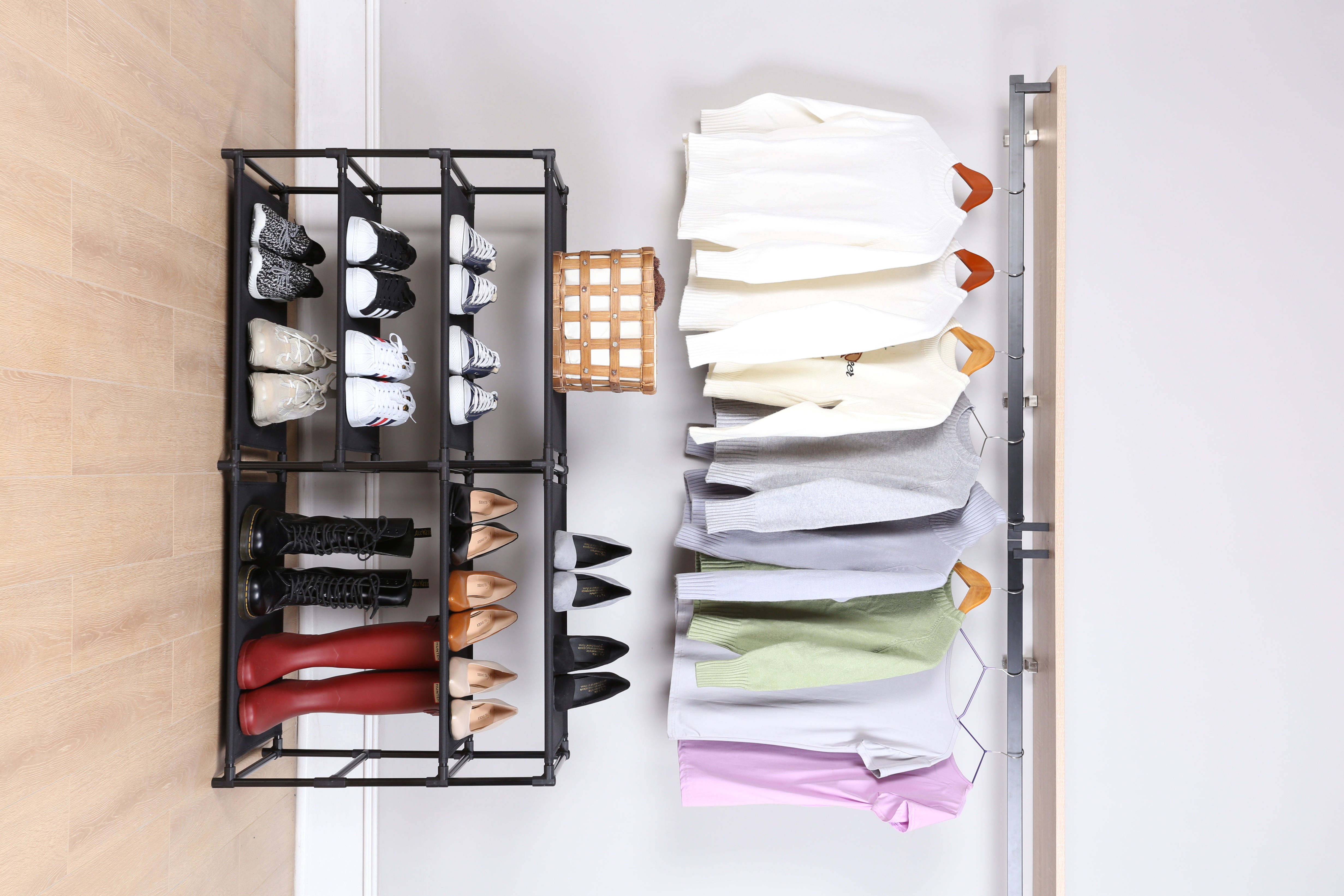 Mainstays 4-Tier Shoe Rack Organizer, Black, 24-Pair photo 7
