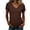 Brown #1, variant on Womens V Neck Tshirts Shirts Solid Color Short Sleeve Tops for Women Casual 2026 Summer Basic Tees Loose Fit Pink 2XL