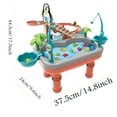 thumbnail image 3 of Orange Kids Magnetic Fishing Toy Pool Set Penguin Slide Game Orange Design With Interactive Music Educational For Hand Eye Coordination Skill Development, 3 of 5