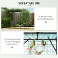 thumbnail image 6 of Outsunny Metal Plant Trellis Support, 7.3 FT Tall Cucumber Trellis with Climbing Net, Garden Arch Trellis for Climbing Plants Outdoor, Black, 6 of 9