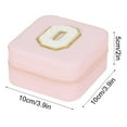 thumbnail image 3 of PEIBang Personalized Jewelry Box,Pink Travel Jewelry Box with Initial,Small Monogrammed Jewelry Case Organizer for Women, 3 of 3