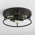 thumbnail image 4 of SAFAVIEH Broux 16 in. Industrial 3-Light Black Iron Mount Light with Shade, 4 of 7