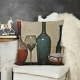 thumbnail image 2 of YINGXI Throw Pillow Covers Bottle Series Cushion Case Grape Cup Group Square Pillowcase Home Decorative 20x20in, 2 of 5