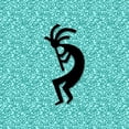 thumbnail image 2 of CafePress - Aqua Kokopelli Gift Keepsake -  Round Wood Ornament 4", 2 of 2