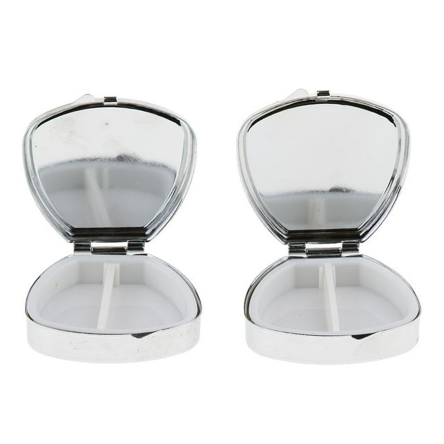 2 uds Mini caja de pastillas de Metal de viaje Yuyangstore Pastillero para Monedero Pretty