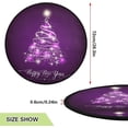 thumbnail image 3 of Coolnut Christmas Christmas Tree Mat Round Christmas Tree Stand Mat Decoration for Holiday Party Home Christmas Day Ornaments Floor Door, 28.3", 3 of 6