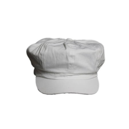 Cotton Newsboy - White Cotton Elastic Newsboy Caps - One size fits most