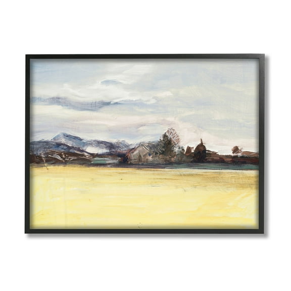 Stupell Industries Abstract Distant House Scenery Painting Black Framed Art Print Wall Art, Design by Stacy Pollard