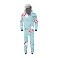 thumbnail image 2 of Pyjamas Assortis pour la Famille avec Capuche Décorative, Tenues Assorties pour la Famille, Pjs Assortis Confortables, Parfaits pour les Vacances (Bleu), 2 of 4