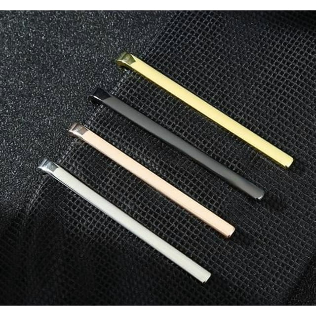 CIMAXIC Ensemble de 4 Barres de Clip de Mariage - Clip de Cravate pour Hommes - Accessoires de Cravate pour Mariage Réunion Réunion Usage Professionnel, 2.05"X0.35"X0.12 Pouces