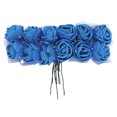 thumbnail image 3 of 144 rosas de espuma de 2,5 cm de diámetro, rosas artificiales de espuma de PE para manualidades, caja de dulces de boda, corona infantil, diadema nupcial, color azul oscuro, 3 of 7