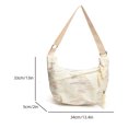 thumbnail image 2 of Bolso Hobo para mujeres y hombres bolso de hombro con forma de media luna bolso cruzado de nailon para viajes de trabajo, 2 of 9