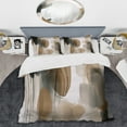 thumbnail image 2 of Designart "Artwork Featuring Abstract Shapes II" Abstract Bedding Covert Set - Abstract Painting Brown Abstract Bed Set With 1 Sham, 2 of 6