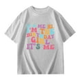 thumbnail image 4 of Kids Shirts For Girls Letter Girls Short Sleeve Tops Loose Soft Summer Clothes Toddler Girl 7-8 Years Clothes For Girls Cute&nbsp;Girl&nbsp;Clothing, 4 of 5