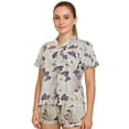 thumbnail image 2 of Hitime Silk Womens Pajamas Set Button Down Summer Sleepwear Short Sleeve Breathable Nightwear Loungewear Set, Size XL, 2 of 7