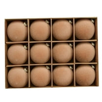 Velvet Christmas Ornaments - Shatterproof Hanging Balls - Textured Decorative Balls for Christmas Tree, 12 PCS