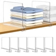 thumbnail image 1 of Separadores de estantes Alloa, acrílicos transparentes, para armario, 6 unidades, 1 of 8