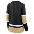 thumbnail image 3 of Women's Fanatics Black Vegas Golden Knights Prime Time Lace-Up Long Sleeve T-Shirt, 3 of 3
