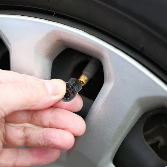 UPOUART 4Pcs Black Electroplated Tire Caps for Car Valves Stem Covers Rust Resistant