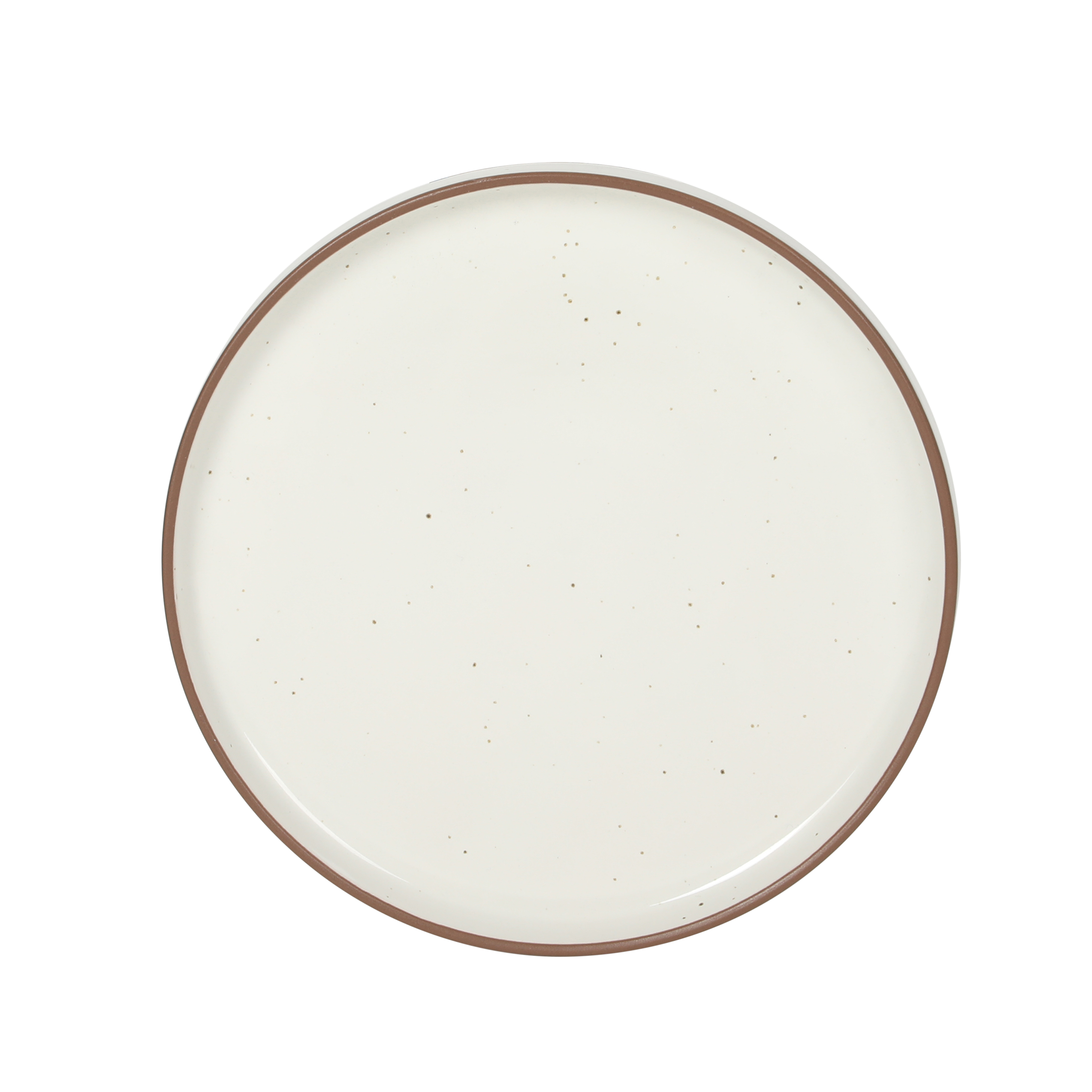 Gibson Elite Northrock Stoneware Dinnerware Set, 16-Piece Service for 4 Plates and Bowls Set – White Dishes with Hand-Painted Terracotta Base