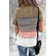 thumbnail image 1 of ABPHQTO Top de mujer de punto con cuello de pico y estampado de rayas multicolor, 1 of 5