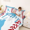 thumbnail image 3 of Erosebridal Baseball Gamer Full Size Sheets,Ice Cream Baseball Bed Sheets For Kids Boys 4-Piece, 3 of 6